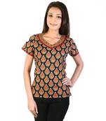 Fancy Designer Girls Black Bootie Cotton Top