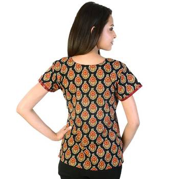 Fancy Designer Girls Black Bootie Cotton Top 2