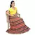 Multicolor Layer Flower Print Design Cotton Long Skirt