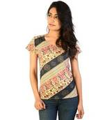Designer Printed Multicolor Ethnic Cotton Top