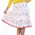 White N Pink Fancy Block Print Cotton Short Skirt