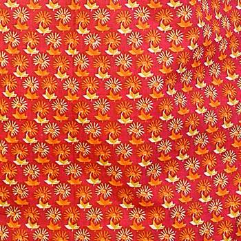 Ethnic Girls Floral Print Orange Cotton Top 3
