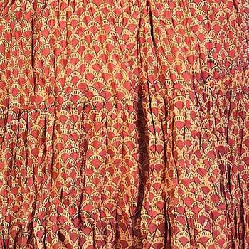 Designer Print Latest Wine Color Cotton Mini Skirt 4