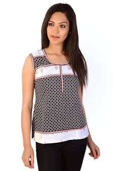 Exclusive Hand Block Design Black Cotton Kurti