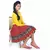 Designer Block Printed Red Base Mini Cotton Skirt