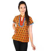 Floral Rajasthani Hand Block Print Cotton Top