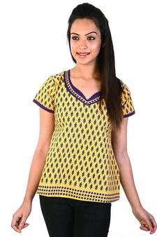 Designer Purple Bootie Yellow Base Cotton Top