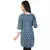 Exclusive Designer Brocade Blue Cotton Kurti