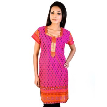 zari border kurtis
