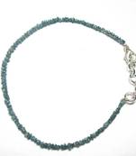 Natural Real Blue Rough Uncut Diamond Bracelet 925 Silver