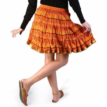 Ethnic Designer Sanganeri Cotton Short Skirt 2