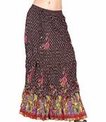 Fancy Zari Work Multicolor -Colour Cotton Long Skirt