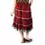 Silver Block Print Red Pure Cotton Short Skirt