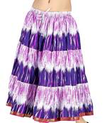 Tie And Dye Pink Purple Designer Cotton Skirt