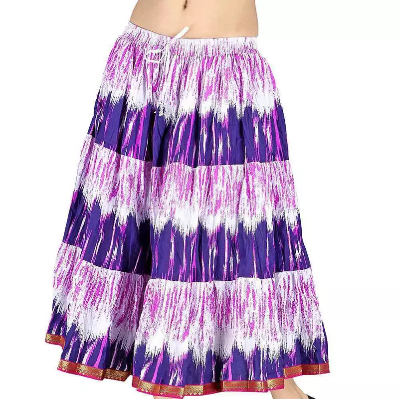 Tie And Dye Pink Purple Designer Cotton Skirt