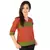 Hand Block Print Ethnic Red Black Cotton Top