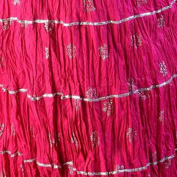 Sanganeri Hand Block Pink Pure Cotton Skirt 4