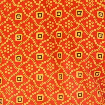 Designer Girls Red Cotton Top Hand Block Print 3