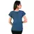 Designer Silver Block Print Blue Cotton Top