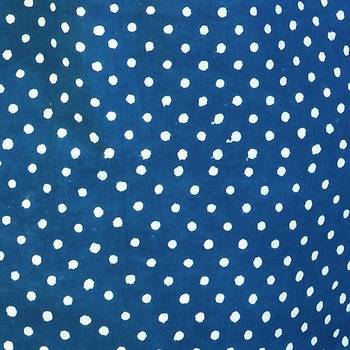 Designer Silver Block Print Blue Cotton Top 3