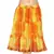 Yellow And Orange Bandhej Short Chiffon Skirt