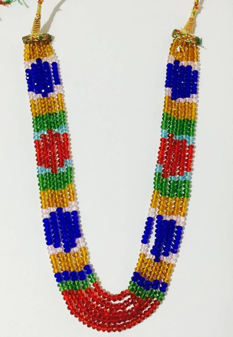 Multicolor String Crystal Beads Necklace Mala ETHNIC INDIA 2349403