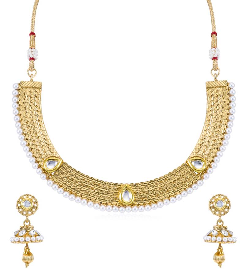 Trendy Gold Plated Choker Necklace