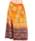 Mirror Work Bandhej Rajasthani Cotton Skirt