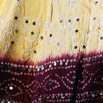 Bandhej Exclusive Beige Brown Cotton Skirt 4