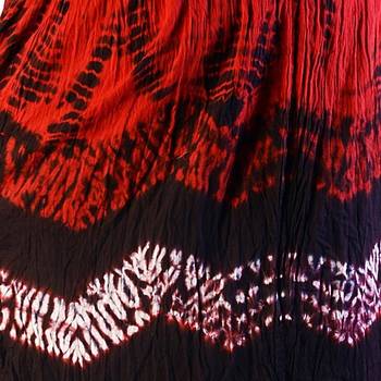 Ethnic Tie N Dye Dark Maroon Long Cotton Skirt 4