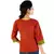 Ethnic Hand Block Print Red Green Cotton Top