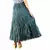 Ethnic Zari Border Aqua Blue Pure Cotton Skirt