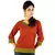Ethnic Hand Block Print Red Green Cotton Top