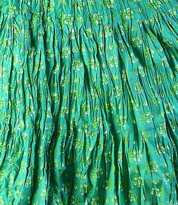 Ethnic Rajasthani Green Cotton Short Skirt 4
