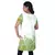 Stylish Abstract Print Girls Green Ivory Kurti