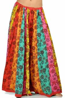 Jaipuri Floral Design Pure Cotton Lehnga Skirt