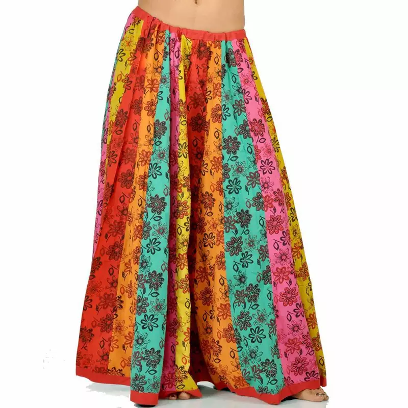 Jaipuri Floral Design Pure Cotton Lehnga Skirt
