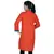 Designer Neck Fancy Orange Print Cotton Kurti