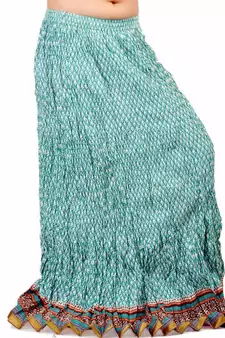 Ethnic Sanganeri Design Blue Pure Cotton Skirt