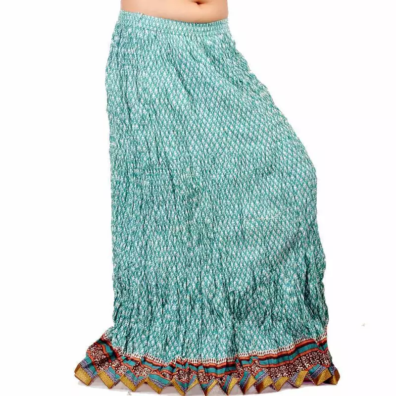 Ethnic Sanganeri Design Blue Pure Cotton Skirt