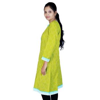 Exclusive Designer Lehriya Ethnic Cotton Kurti 3