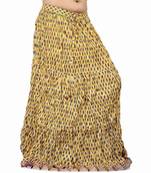 Designer Rajasthani Yellow Cotton Long Skirt