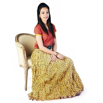Designer Rajasthani Yellow Cotton Long Skirt 3