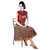 Ethnic Black And Red Pretty Cotton Short Skirt