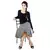 Zari Border Black And White Cotton Short Skirt