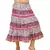 Sanganeri Flower Block Print Pink Cotton Skirt