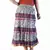 Sanganeri Flower Block Print Pink Cotton Skirt