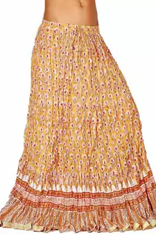 Exquisite Rajasthani Yellow Cotton Long Skirt