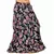 Ethnic Multicolor Floral Designer Black Long Skirt