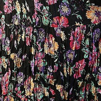Ethnic Multicolor Floral Designer Black Long Skirt 4